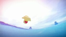 Yellow rubber duck floating in a swimming pool Stock Footage