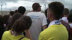 CLEAN : Albanians thrilled by popes visit News Clip