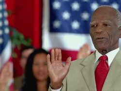 MS Senior man and group of people getting sworn in for citizenship / Tampa, Florida, USA Stock Footage