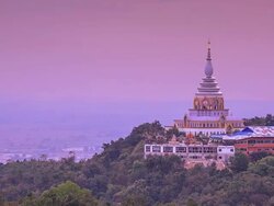 Day to night Thailand Temple (Time Lapse). Stock Footage
