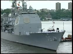 Navy ships sail up Hudson River to celebrate Fleet Week News Clip