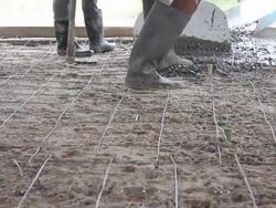 Poured concrete. Stock Footage