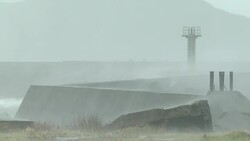 Strong Wind From Typhoon Malakas Hits Eastern Taiwan Stock Footage
