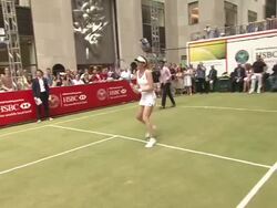 Jim Courier and Monica Seles Stock Footage