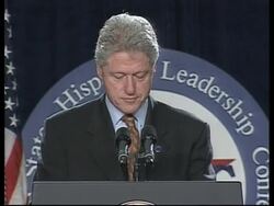 USA: CHICAGO: CLINTON COMMENTS ON HISPANIC GROWTH News Clip