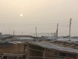 Overview of village Stock Footage