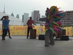 Welcoming Ceremony in Athletes' Village, Toronto, PanAm Games Stock Footage