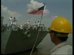 VOICED US warship docks in Vietnam for first time since war News Clip