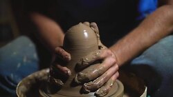 pottery, close-up Stock Footage