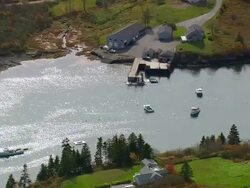 WS AERIAL View of Harbour / Maine, United States Stock Footage