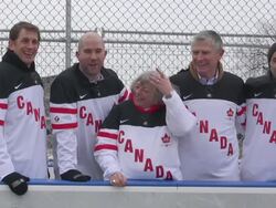 Official Opening of the Revitalized Regent Park Ice Rink in Toronto Stock Footage