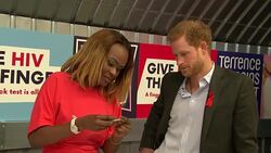 Prince Harry attends the opening of Terrence Higgins Trust HIV testing pop-up shop News Clip