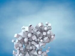 Flying geometry Stock Footage