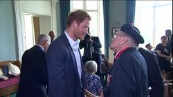 Prince Harry attends reception for Normandy Veterans in Portsmouth News Clip