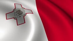 Malta Flag Loopable Stock Footage