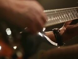 Guitarist Playing Guitar Stock Footage