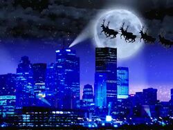 Santa in the City Stock Footage