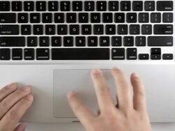 Multi-Touch trackpad Stock Footage