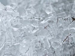 Icy Stop Sign Stock Footage