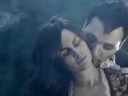 Vampire Kiss Close Up Stock Footage