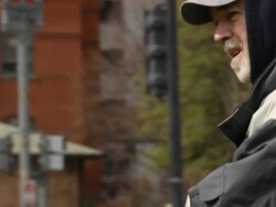 Economically Distressed Man Walking Stock Footage