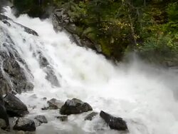 Simmenfalle waterfall in Lenk im Simmental Switzerland Stock Footage