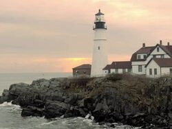 Historic Lighthouse  Stock Footage