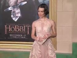 Evangeline Lilly at 'The Hobbit: The Battle of the Five Armies' Los Angeles Premiere Stock Footage
