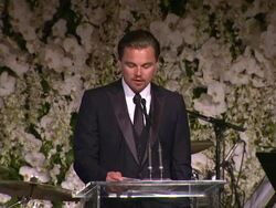 SPEECH - Leonardo DiCaprio at LACMA Hosts 2013 Art+Film Gala Honoring David Hockney And Martin Scorsese Presented By Gucci Stock Footage