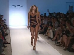 Models walk the runway during the A Che swimwear 2012 show Stock Footage