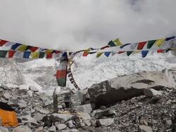 Everest Prayer Flags Stock Footage