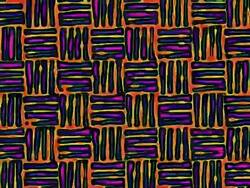 Abstract patterened hand painted grid animation Stock Footage