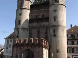 Basel Spalentor (Gatehouse) 2 Stock Footage