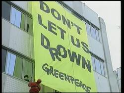 NETHERLANDS: GREANPEACE PROTEST AT HAGUE MEETING (V) News Clip