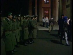 Fall of the Berlin Wall: border opening Stock Footage