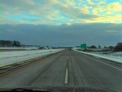 Driving on winter highway, progressive frames Stock Footage