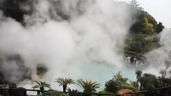 Sea Hell in Beppu, Japan Stock Footage