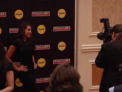Andrea Calle at mun2 And Campbell McLaren Host Media Luncheon Introducing New MMA Reality Series "Combate Americas" Stock Footage