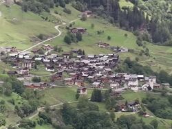 WS AERIAL View of Verbier / Valais, Switzerland Stock Footage
