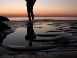 HD: Exercising On The Beach Stock Footage