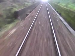 Fast Train POV Stock Footage