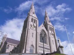 St Patrick's RC Cathedral, Armagh, Northern Ireland Stock Footage