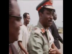 SYND 11-11-70 NIGERIAN REFUGEE CHILDREN ARRIVE BY PLANE FROM THE IVORY COAST TO LAGOS News Clip