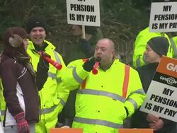Unilever staff protesting over pension changes News Clip