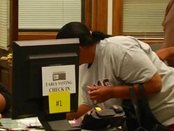 2014 Midterm Elections, early voting Stock Footage