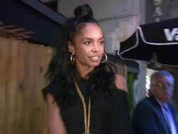 Kim Porter on LeBron James at the Nice Guy Stock Footage