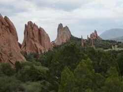 WS PAN View of garden of gods / Colorado Springs, Colorado, United States Stock Footage