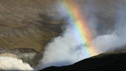 Karahnjukar dam and Halslon reservoir, a massive new contorversial hydro electricity project in North East Iceland, in the wilderness area of Vatnajokull, created by damming the Jokuls a Dal river. Controversial as it flooded a huge area of one of Europes  Stock Footage