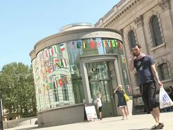 Trafalgar Square, Olympic London General Views on July 21, 2012 in London, England (Footage by Getty Images) Stock Footage