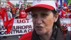 Unions protest against austerity measures as Finance Ministers meet Instructional Video
